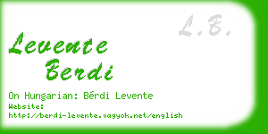 levente berdi business card